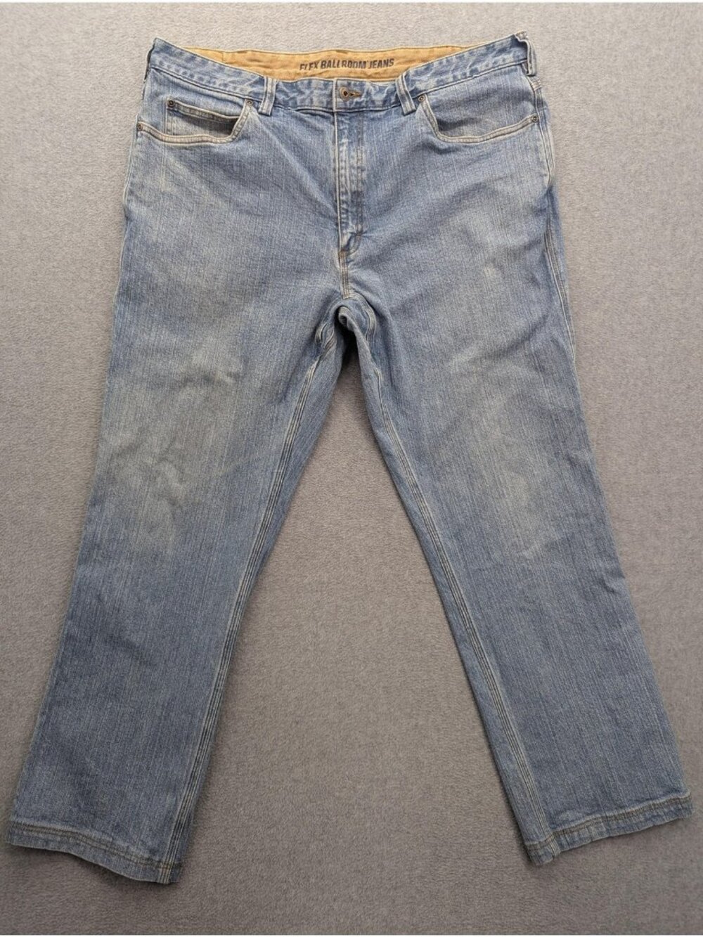 Duluth Trading Co Flex Ballroom Jeans Mens 40x31 Blue Straight Stretch Denim